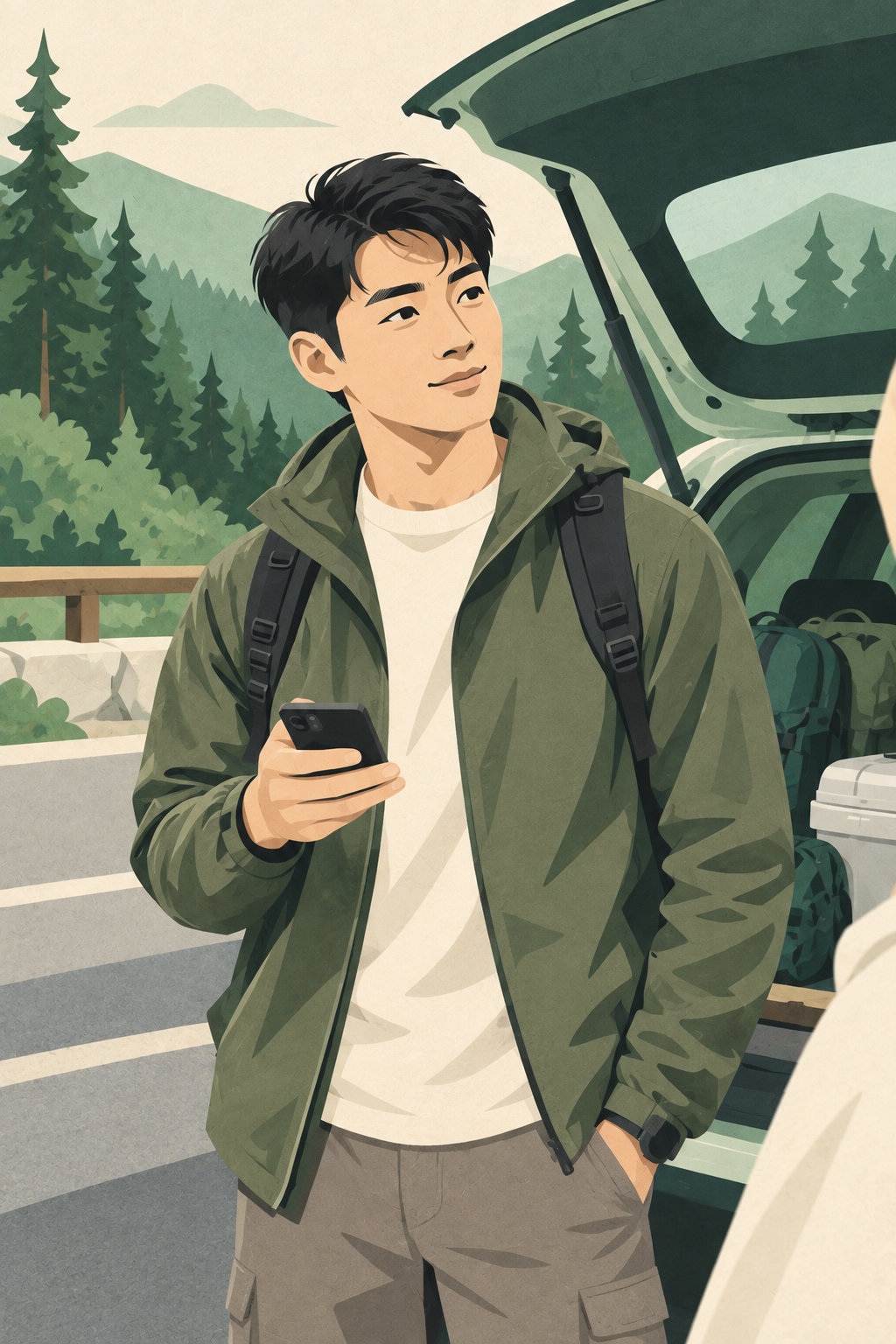 同行者角色插画